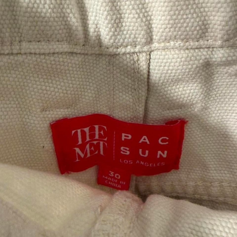 'PacSun The Met cream trousers Size 30 - Picture 4 of 5